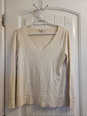 2/$20 Essentials Cream Crewneck Knit Sweater